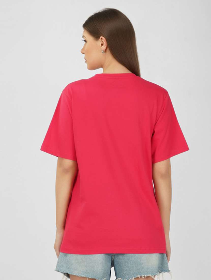 round neck front print t-shirt - 20978452 - Standard Image - 2