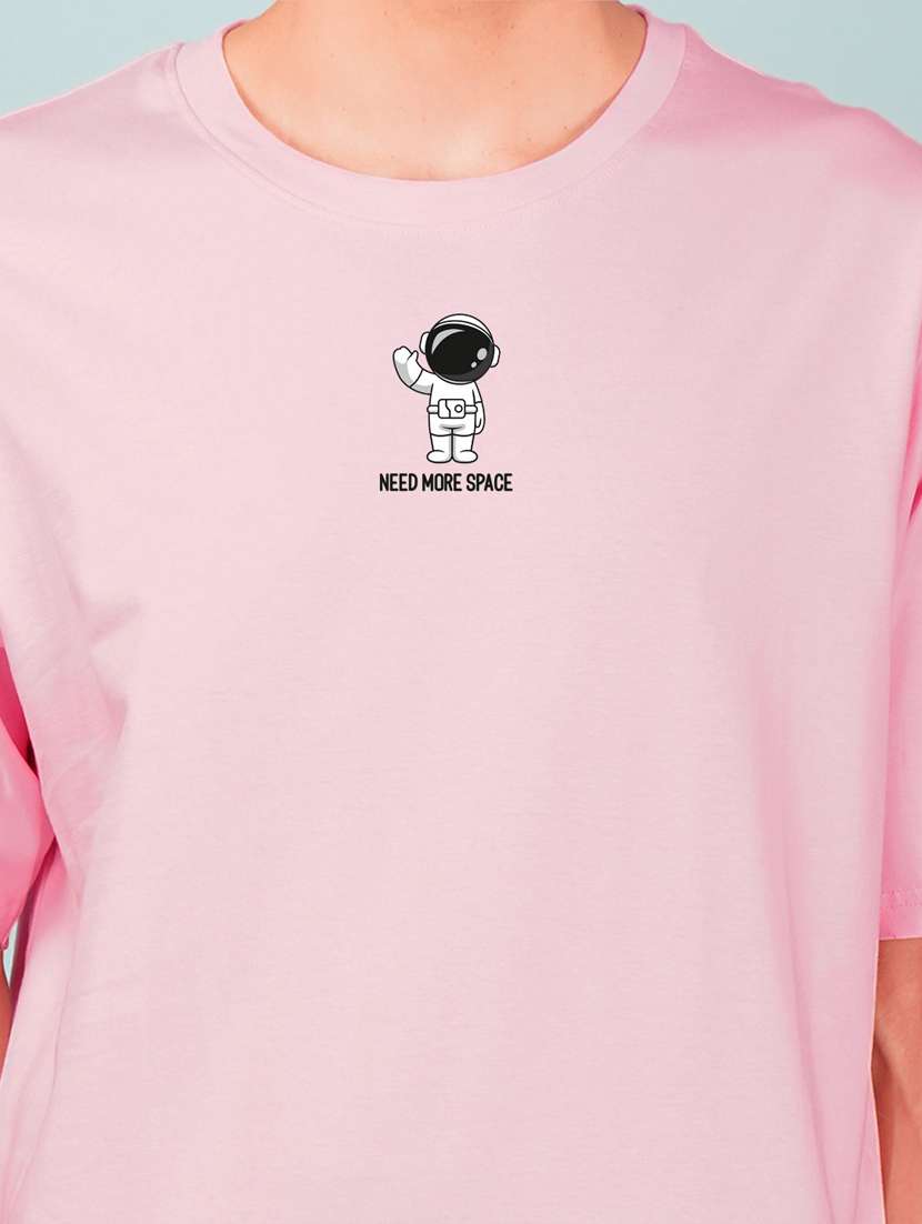 pink cotton blend front print tshirt - 20978582 - Standard Image - 2