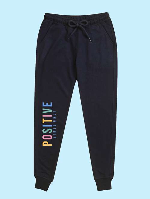 navy blue placement print detailed jogger - 20978672 - Standard Image - 0