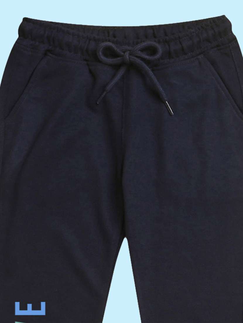 navy blue placement print detailed jogger - 20978672 - Standard Image - 2