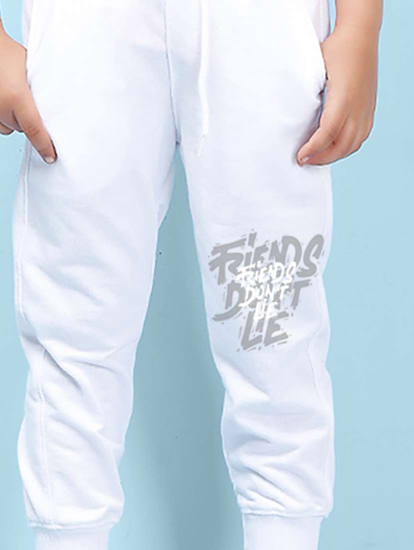 white placement print detailed jogger - 20978691 - Standard Image - 2