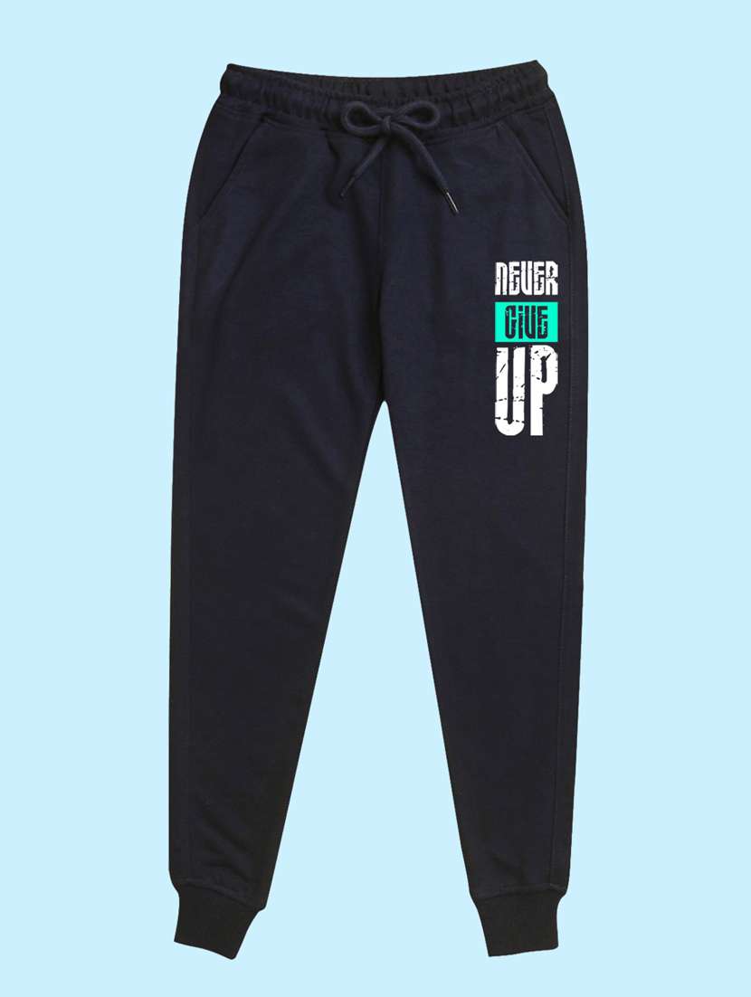 navy blue placement print detailed jogger - 20978695 - Zoom Image - 0