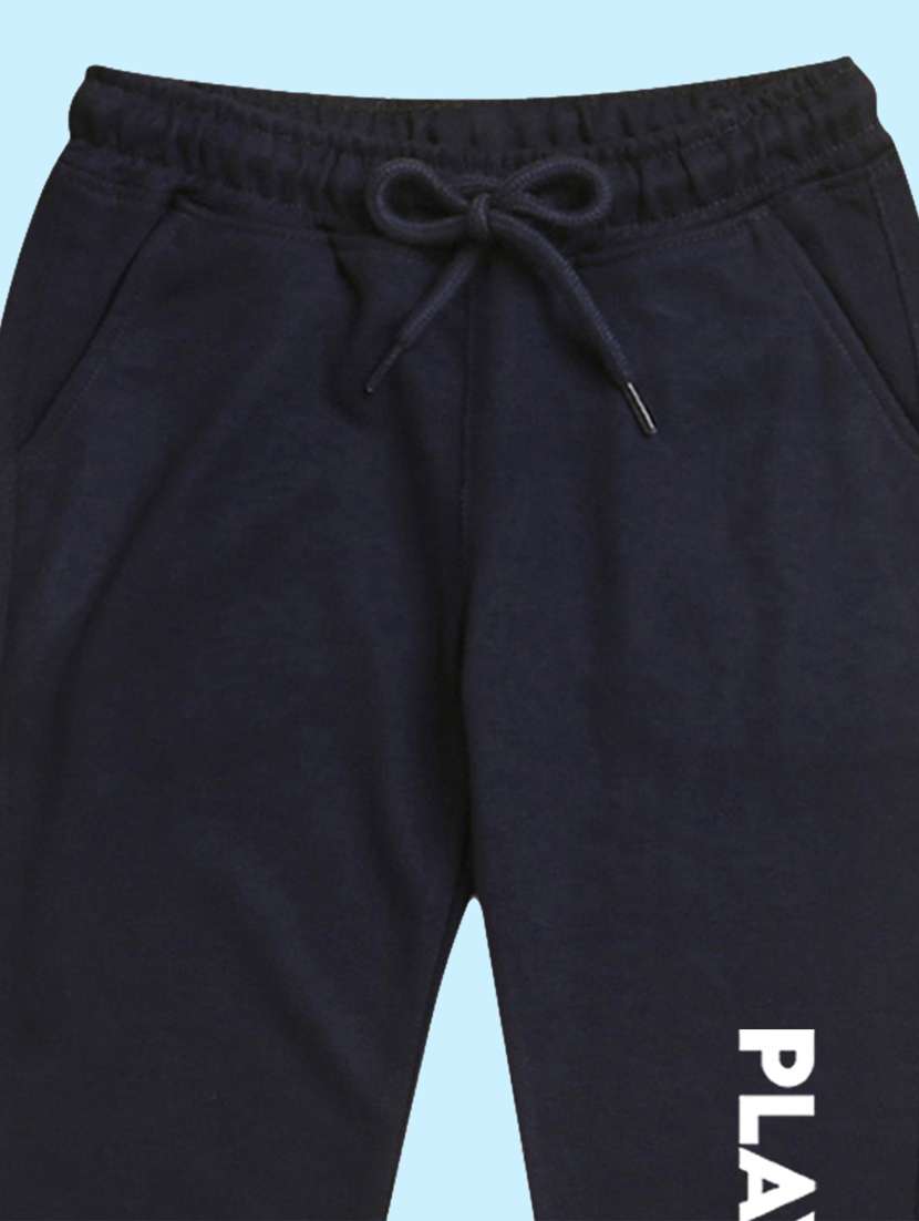 navy blue placement print detailed jogger - 20978698 - Standard Image - 2
