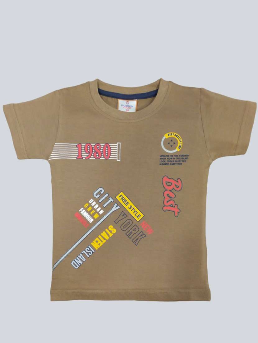 kids typographic printed t-shirt & shorts set - 20979083 -  Standard Image - 2