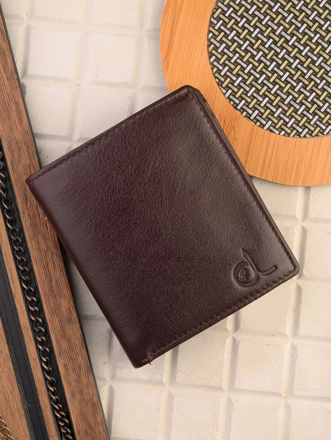 brown leather wallet