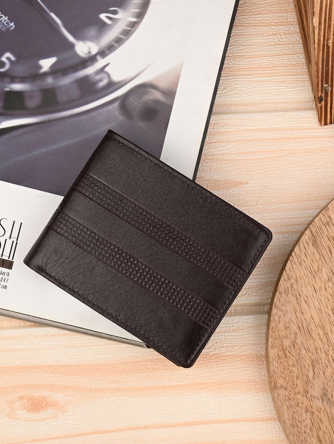 brown leather wallet