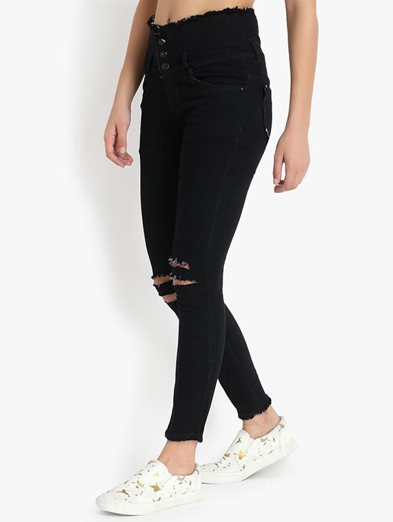 women high rise denim jeans - 20981387 - Standard Image - 2