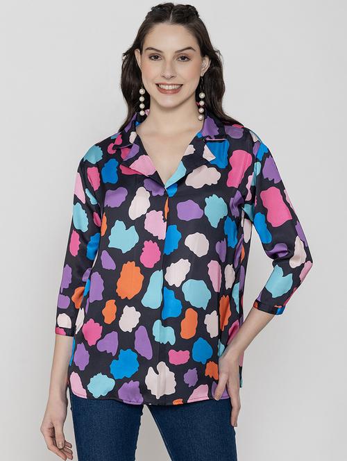 women collared printed regular top - 20982208 - Standard Image - 0