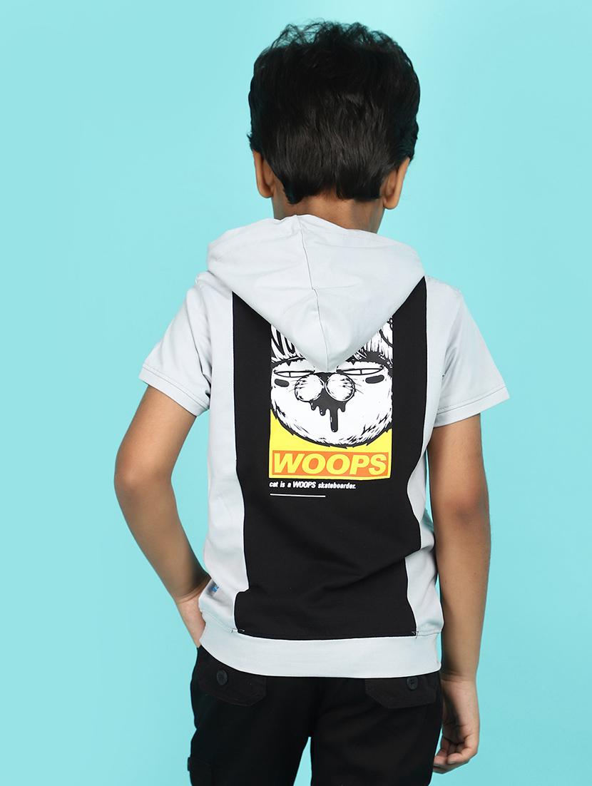 grey back printed t-shirt - 20982311 - Standard Image - 2