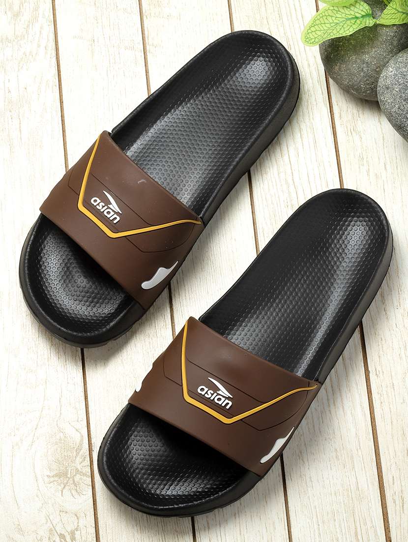 brown eva slip on slippers