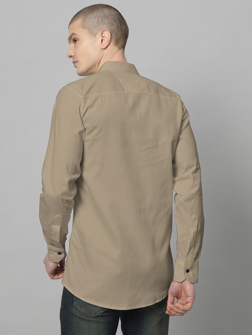 men long sleeved solid casual shirt - 20982691 - Standard Image - 2