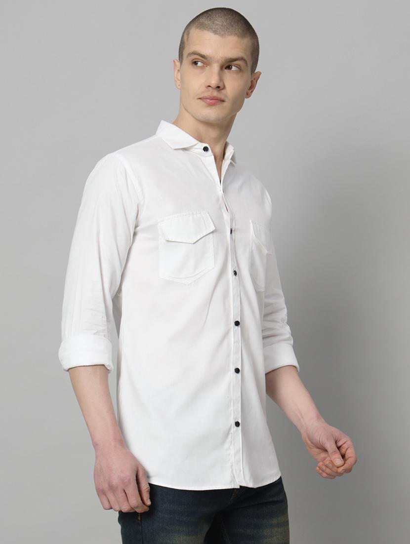 men long sleeved solid casual shirt - 20982694 - Standard Image - 2