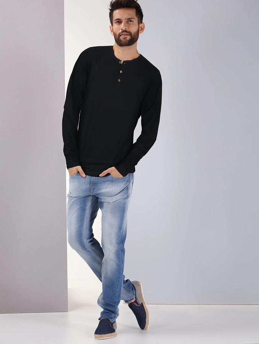 black cotton plain tshirt - 20982864 - Standard Image - 2