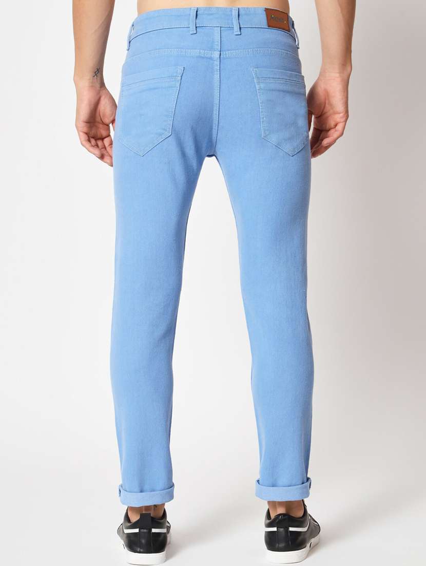 men solid mid rise cotton jeans - 20983219 -  Standard Image - 2
