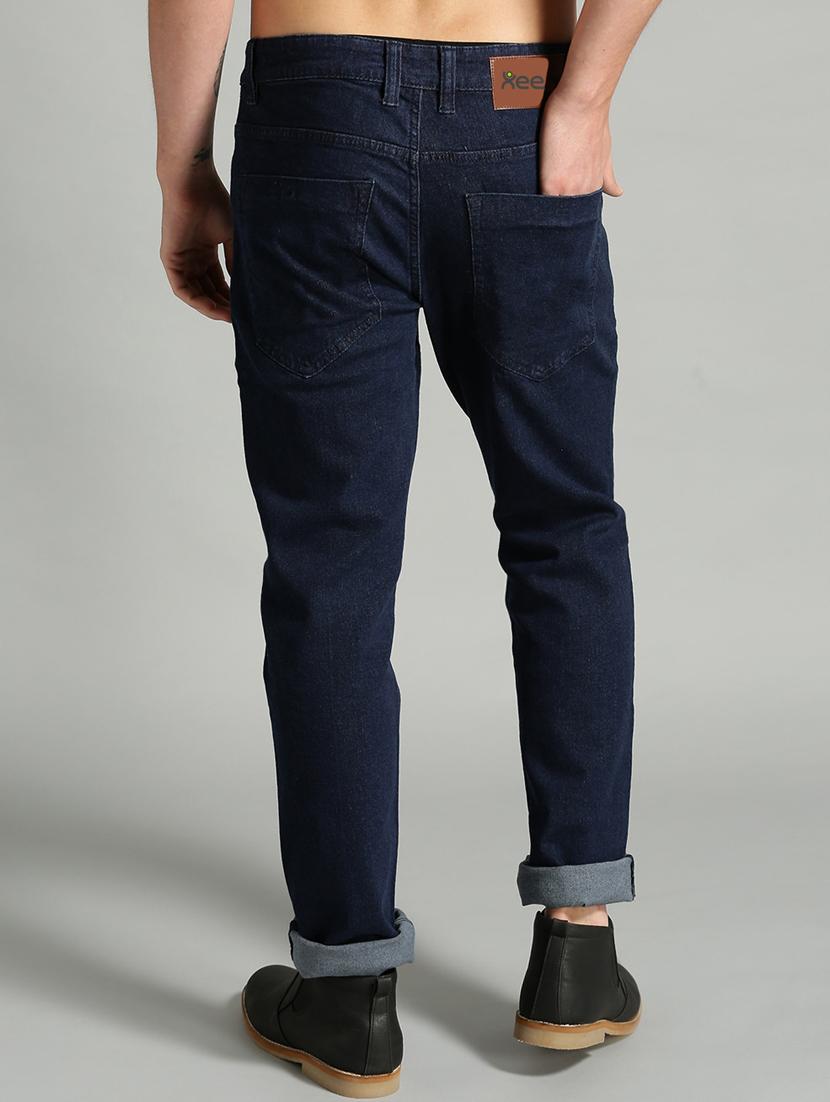 men solid mid rise cotton jeans - 20983220 - Standard Image - 2