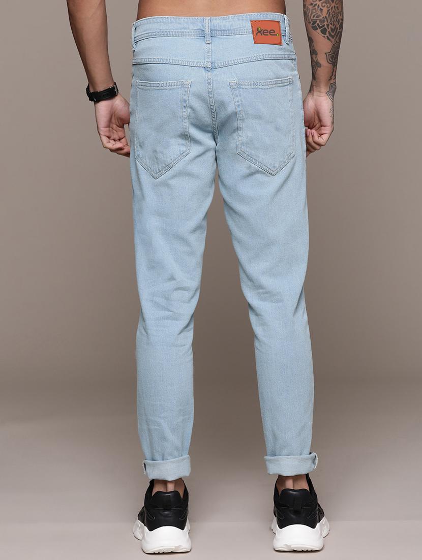 men solid mid rise cotton jeans - 20983227 - Standard Image - 2