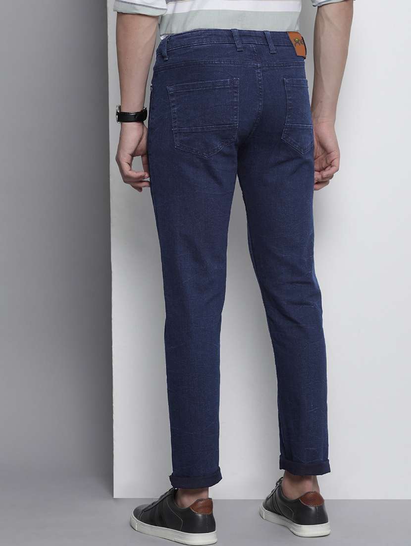 men solid mid rise cotton jeans - 20983232 - Standard Image - 2