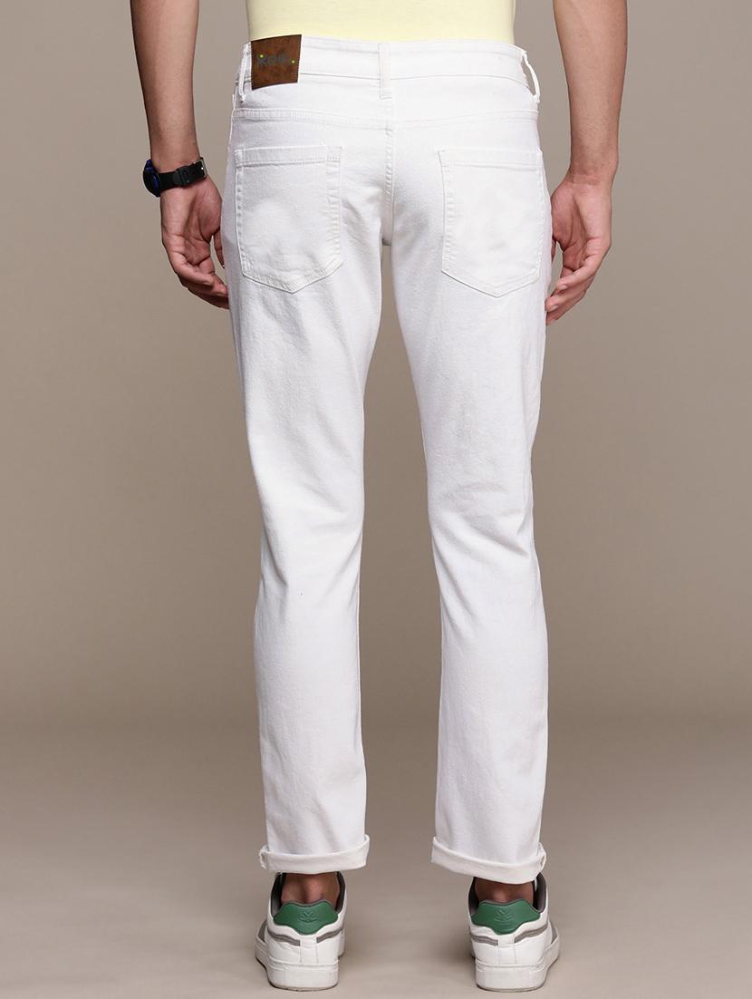 men solid mid rise cotton jeans - 20983245 - Standard Image - 2