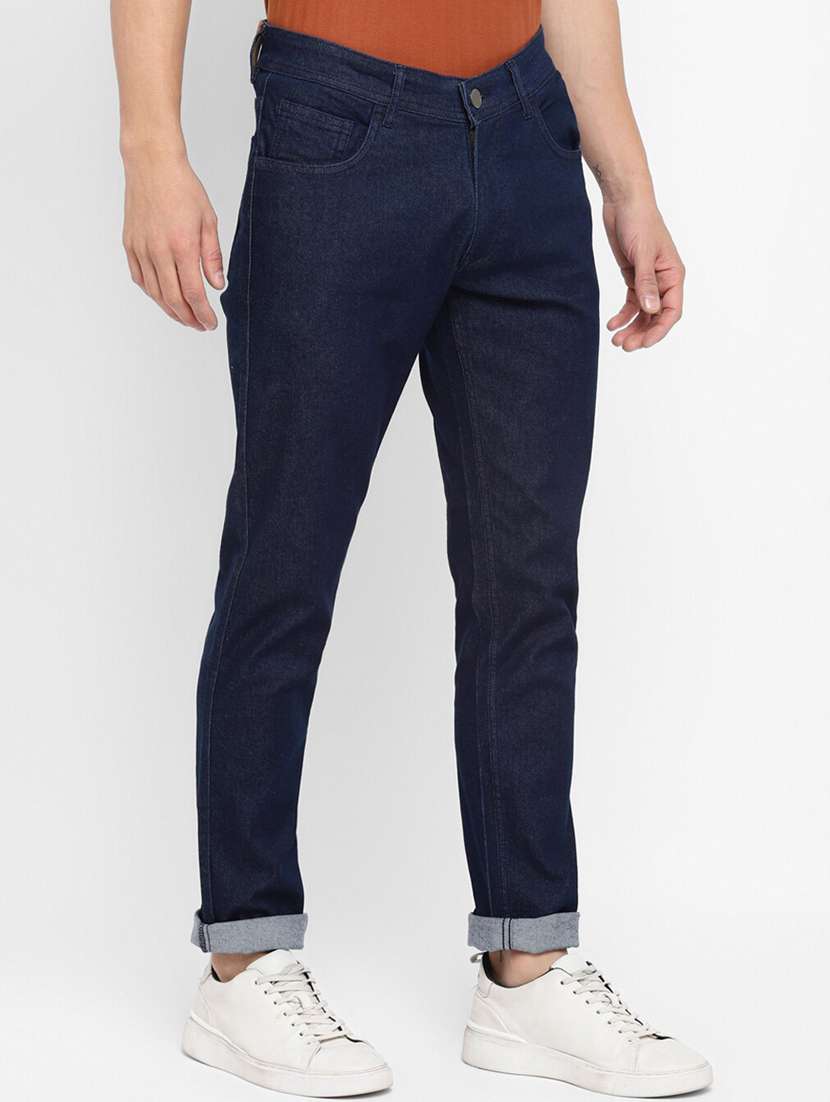 men solid mid rise cotton jeans - 20983252 - Standard Image - 2