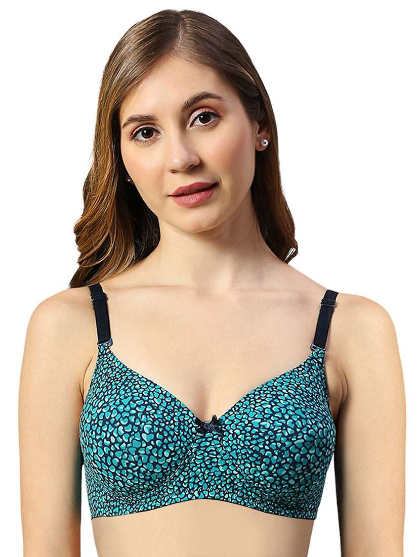 women animal print t-shirt bra