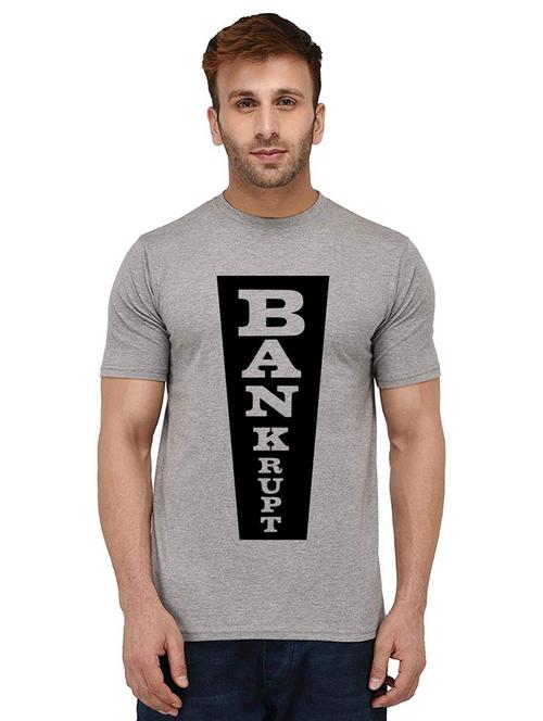 men round neck front print t-shirt - 20988518 - Standard Image - 0