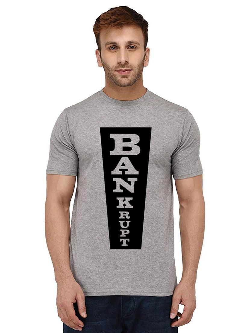 men round neck front print t-shirt - 20988518 - Zoom Image - 0