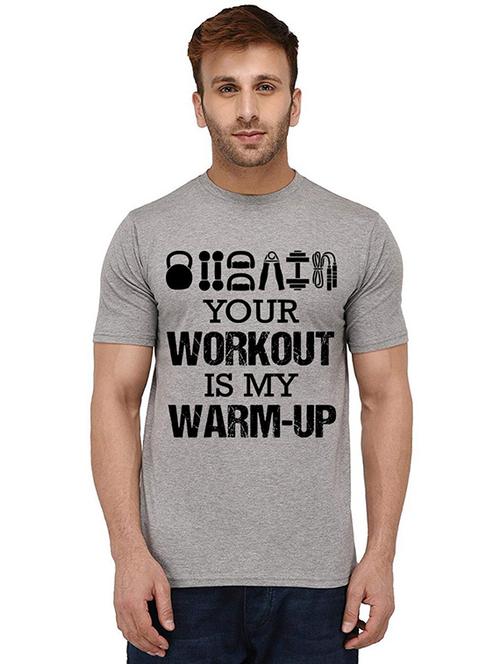 men's round neck front print t-shirt - 20988671 - Standard Image - 0
