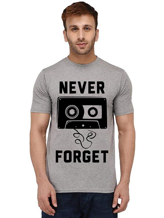 men round neck front print t-shirt - 20988815 - Zoom Image - 0