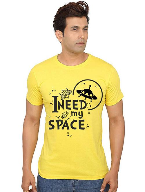 men round neck front print t-shirt
