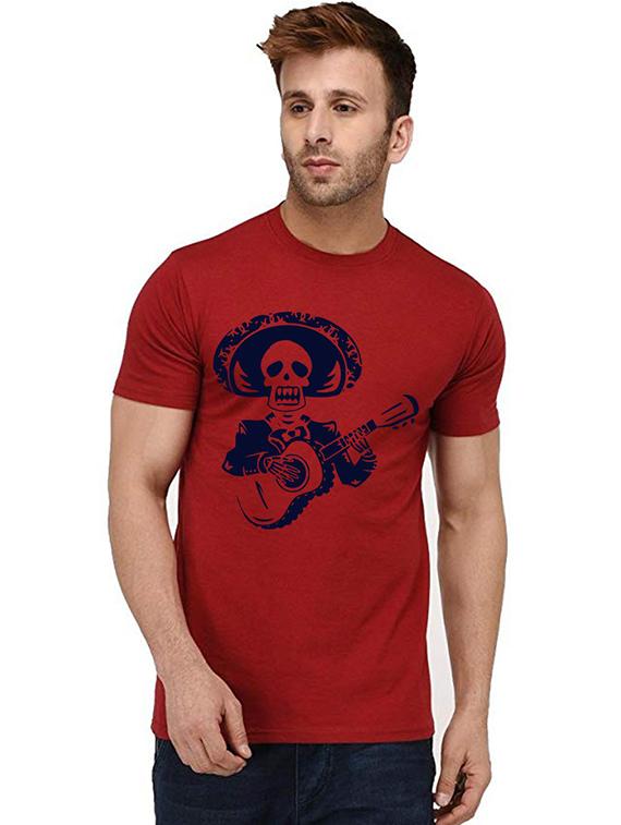 men's round neck front print t-shirt - 20992785 - Zoom Image - 0