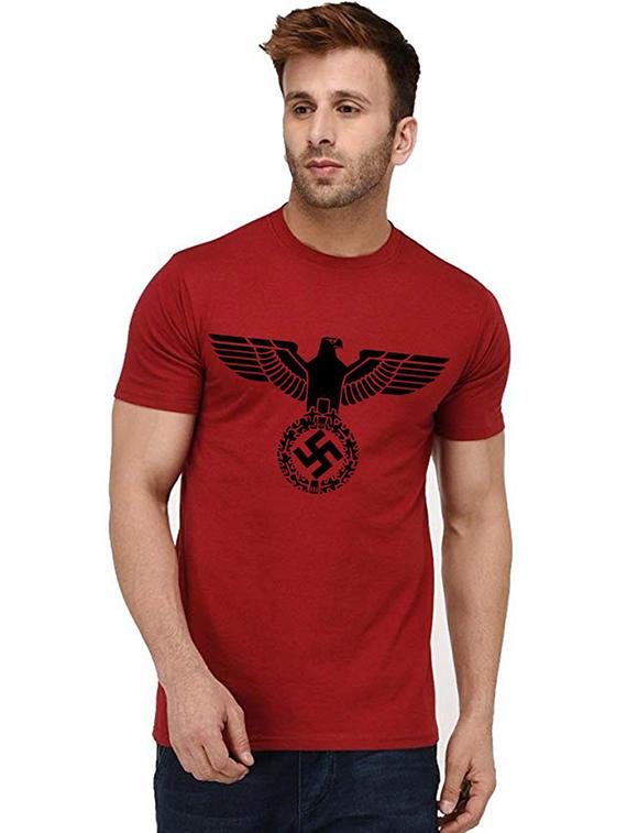 men's round neck front print t-shirt - 20993176 -  Zoom Image - 0