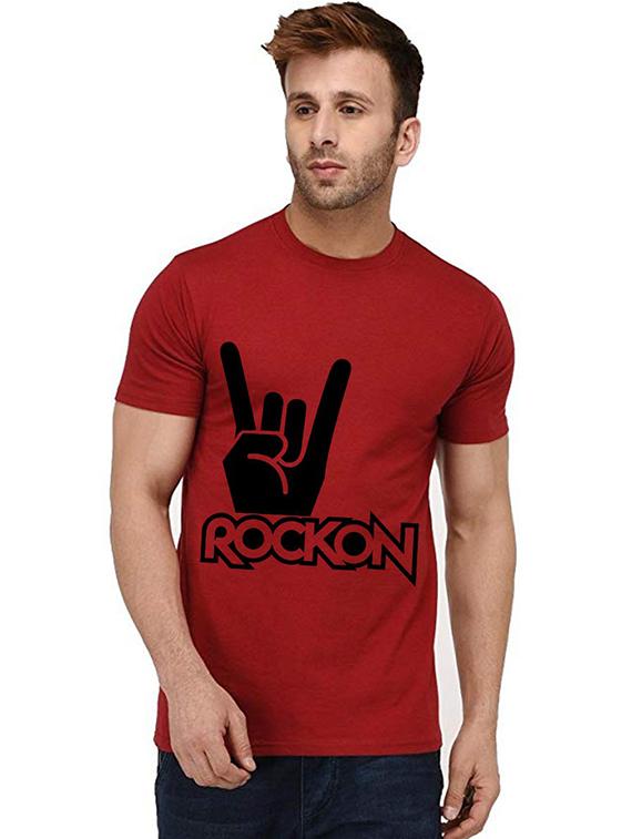 men's round neck front print t-shirt - 20993223 -  Zoom Image - 0