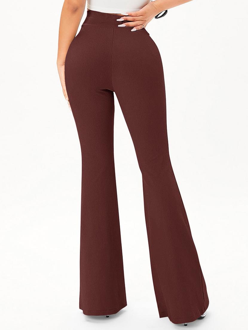 solid flat front bootcut trouser - 20993265 - Standard Image - 2