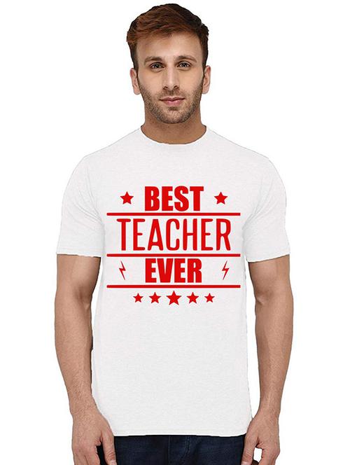 men's round neck front print t-shirt - 20993608 - Standard Image - 0