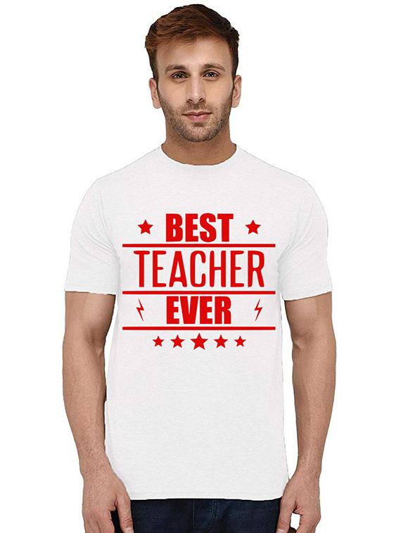 men's round neck front print t-shirt - 20993608 - Zoom Image - 0