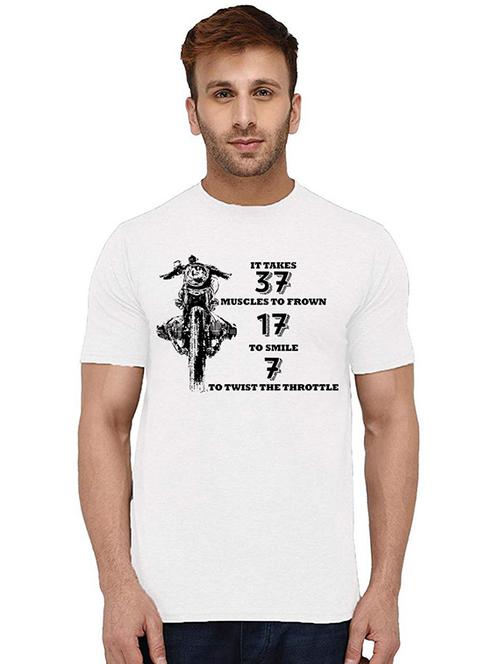 men round neck chest print t-shirt - 20994010 - Standard Image - 0