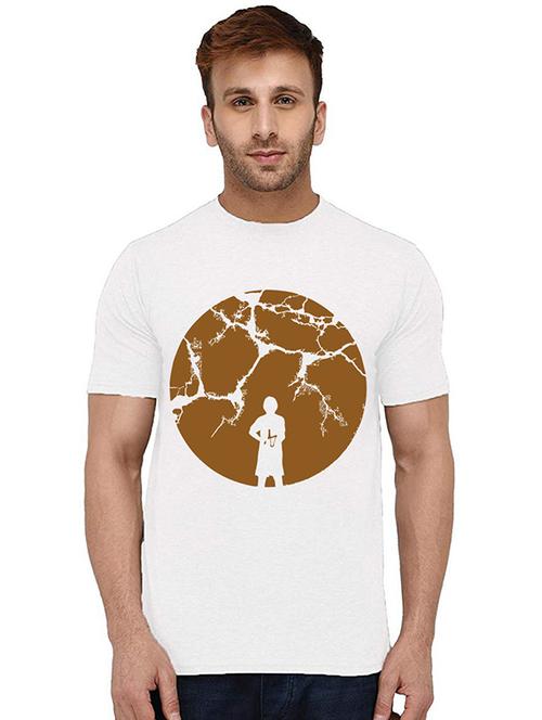 men round neck front print t-shirt - 20994898 -  Standard Image - 0