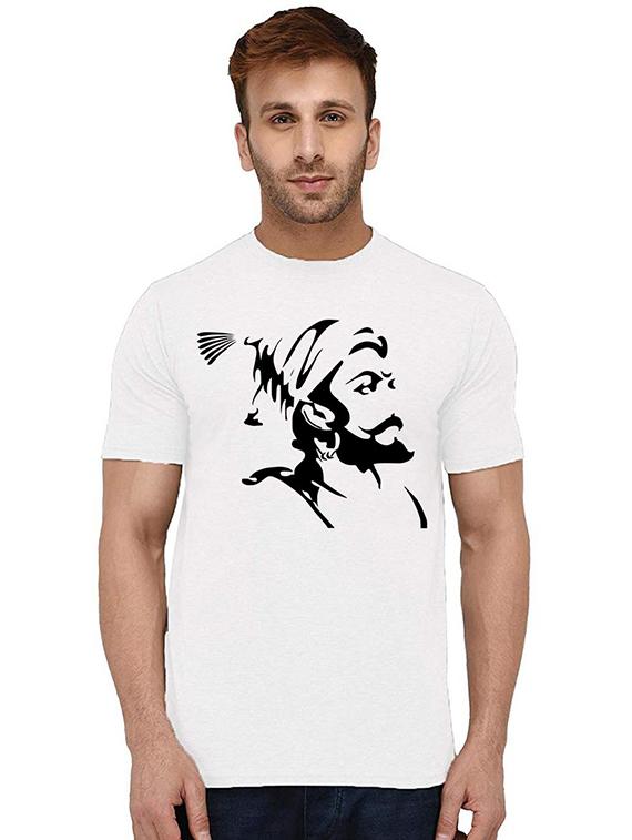 men round neck chest print t-shirt - 20995037 - Zoom Image - 0