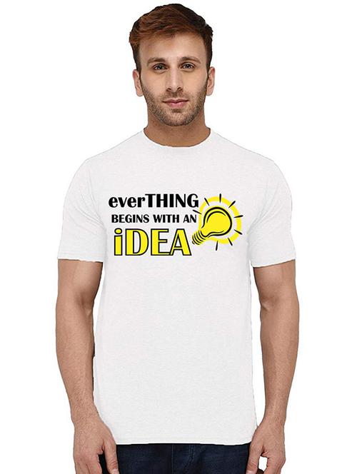 men round neck chest print t-shirts - 20995100 -  Standard Image - 0