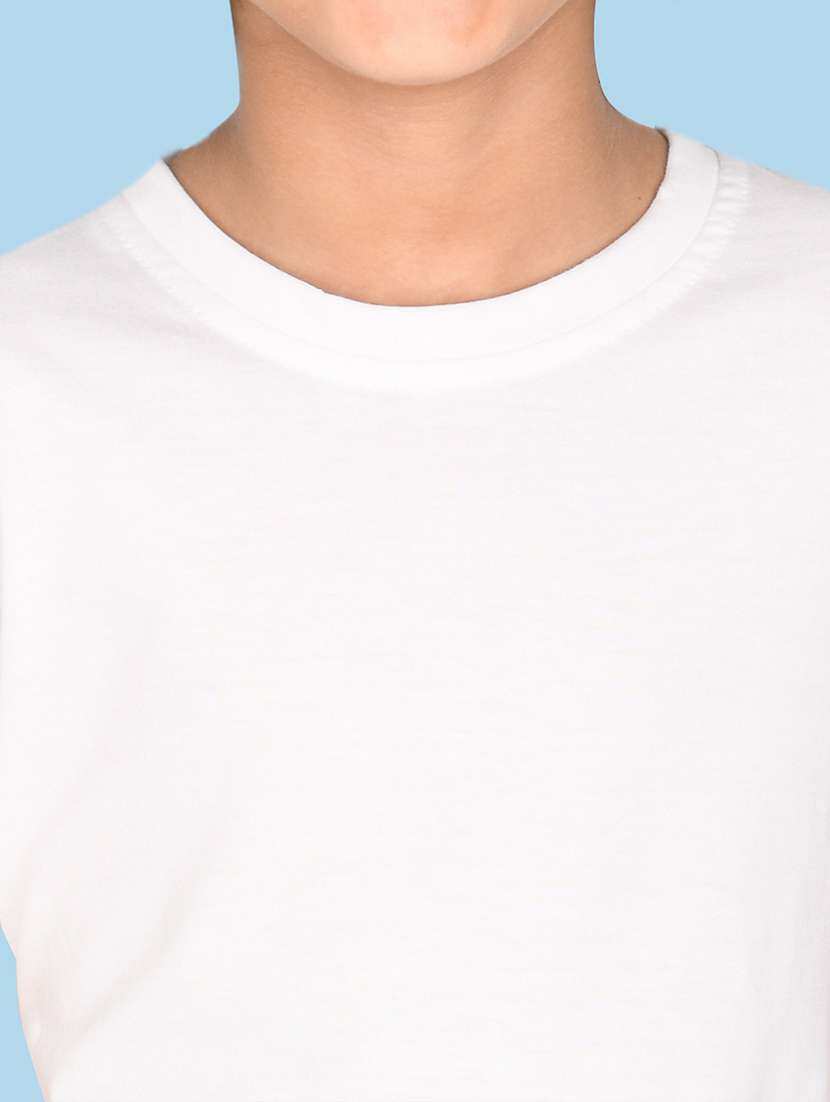 white cotton blend tshirt - 20996657 - Standard Image - 2