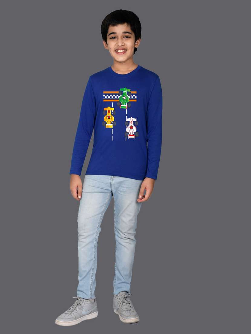 blue cotton blend tshirt - 20997038 - Standard Image - 2