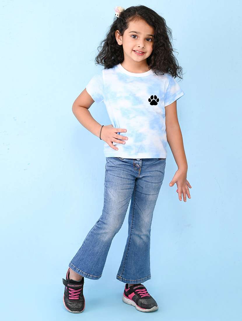 light blue cotton blend tee - 20997361 - Standard Image - 2
