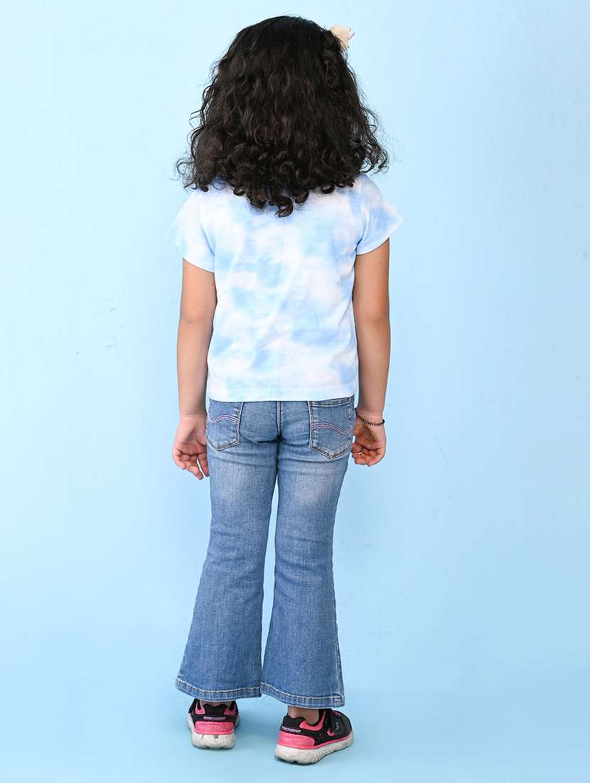 blue cotton blend tee - 20997530 - Standard Image - 2