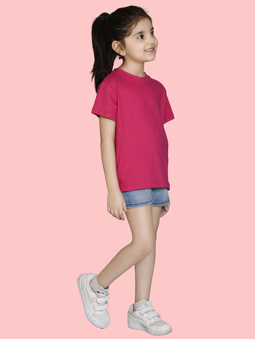fuchsia cotton blend tee - 20997690 - Standard Image - 2
