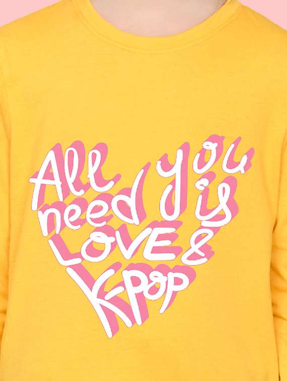 yellow cotton blend tee - 20997855 - Standard Image - 2