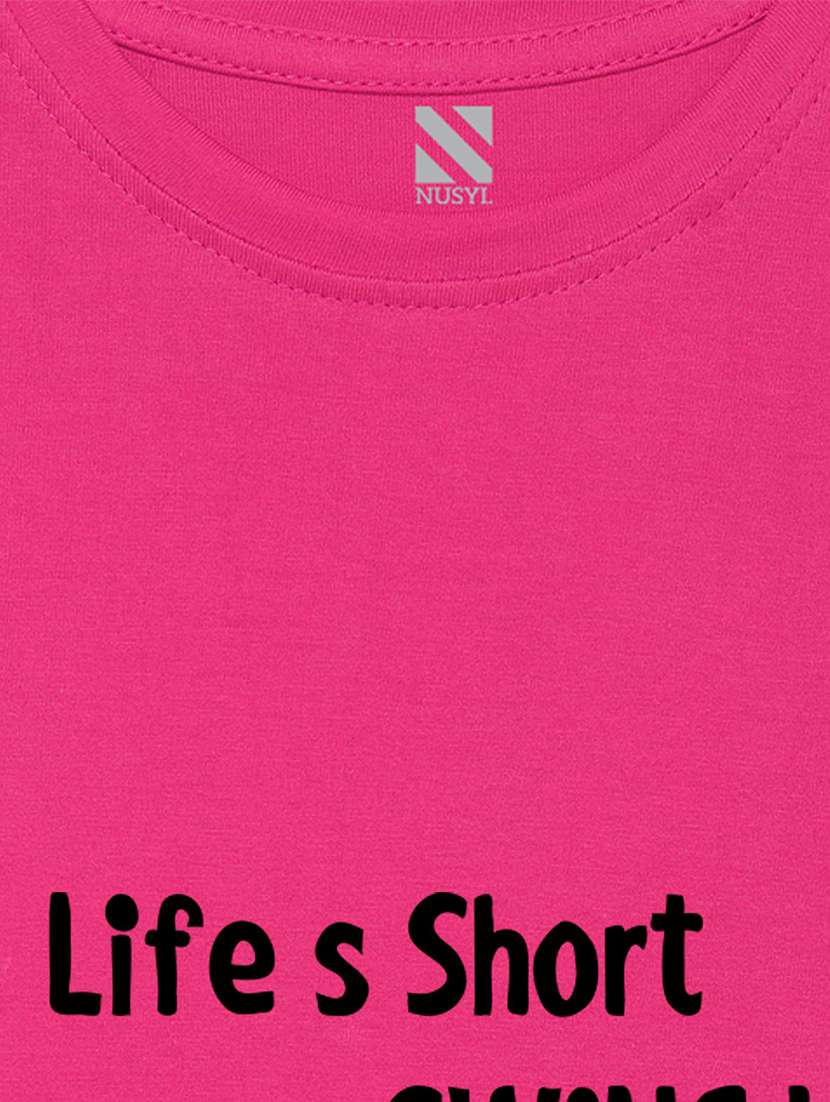 pink cotton blend tee - 20997937 - Standard Image - 2