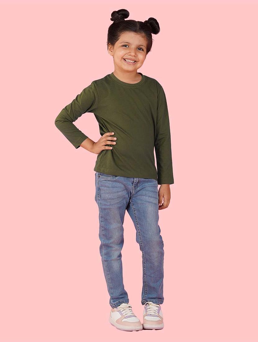 green cotton blend tee - 20997966 - Standard Image - 2