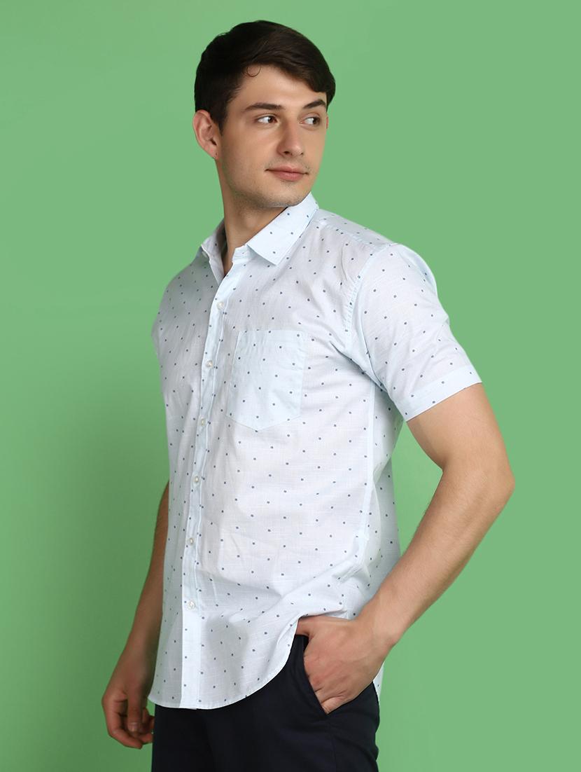 men printed slub casual shirt - 20998273 - Standard Image - 2