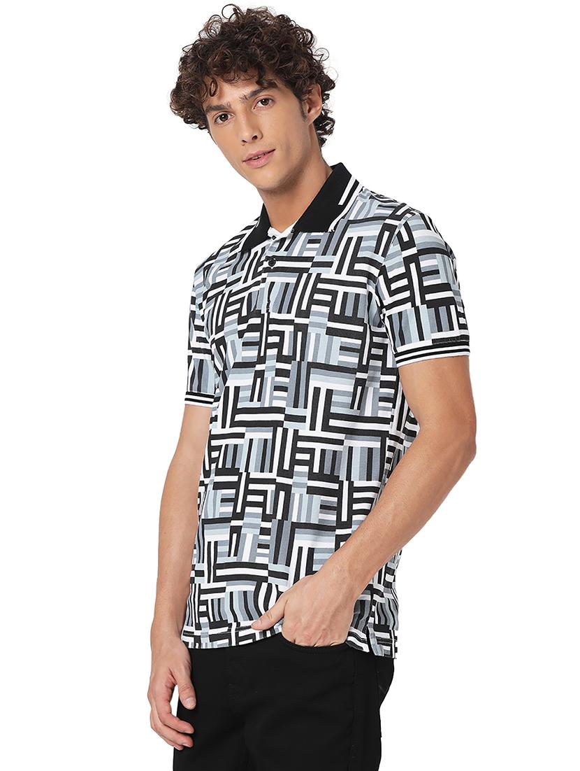 grey cotton all over print tshirt - 20998408 - Standard Image - 2