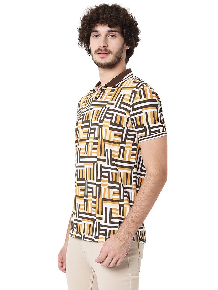 mustard cotton all over print tshirt - 20998409 - Standard Image - 2